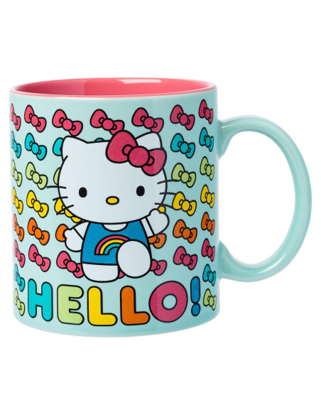 Taza de Cerámica Hello Kitty 590 ml Arcoíris Silver Buffalo