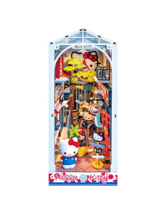 Kit Miniatura DIY Hello Kitty Plaza del Pueblo con LED