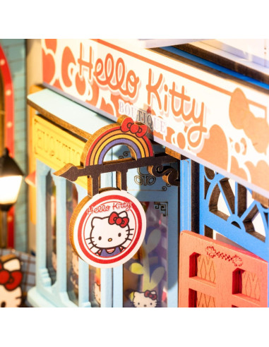 Kit Miniatura DIY Hello Kitty Plaza del Pueblo con LED