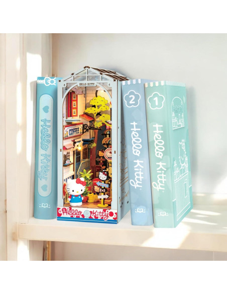 Kit Miniatura DIY Hello Kitty Plaza del Pueblo con LED