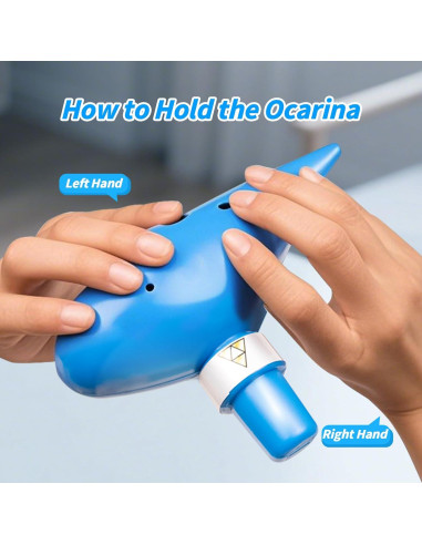 Ocarina de plástico azul 12 agujeros ZDPL-001-1