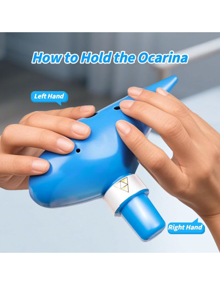 Ocarina de plástico azul 12 agujeros ZDPL-001-1