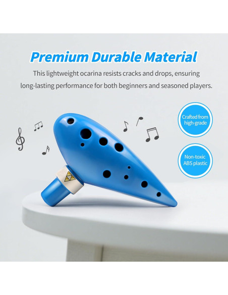 Ocarina de plástico azul 12 agujeros ZDPL-001-1
