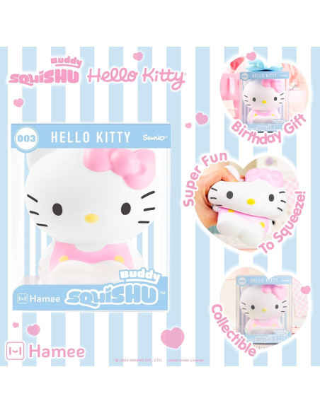 Squishy Hello Kitty Jumbo 15cm + Agarraderas Nintendo Switch