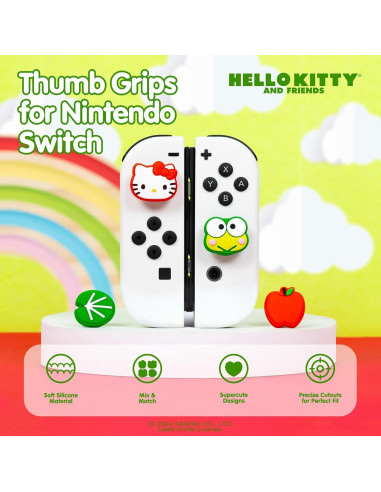 Squishy Hello Kitty Jumbo 15cm + Agarraderas Nintendo Switch