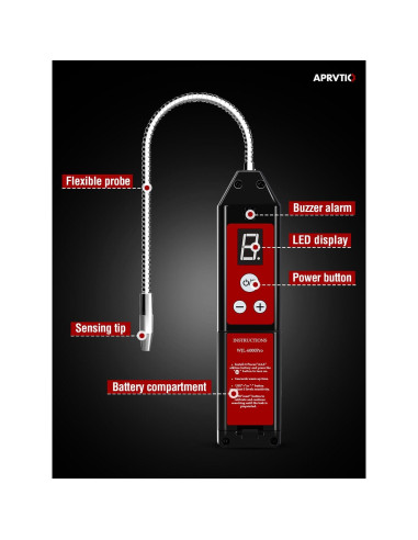 Detector de Fugas de Refrigerante Aprvtio WJL-6000PRO 220g