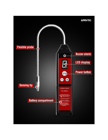 Detector de Fugas de Refrigerante Aprvtio WJL-6000PRO 220g