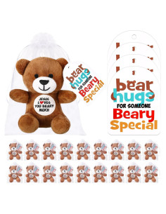 12 Ositos de Peluche Jesús Te Ama Mucho 10.7 cm Regalos