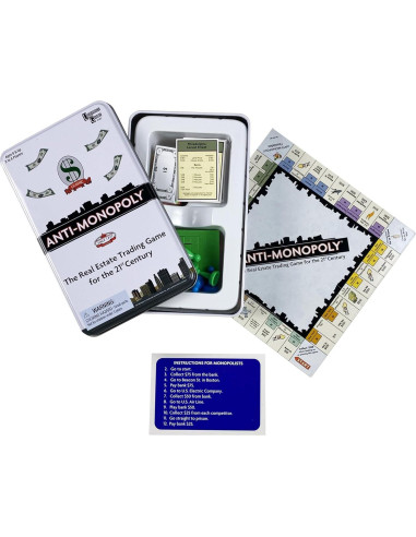 Juego Anti-Monopolio en Lata de Viaje University Games 2-4 Jugadores