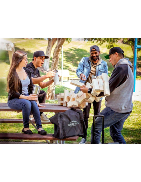 Torre de Caída Gigante Monoprice 56 Piezas Madera 0.61m a 1.52m