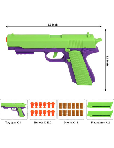 Pistola de Juguete Automática SYAMZZMS con Eyectores de Casquillos