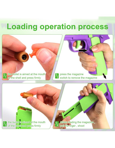 Pistola de Juguete Automática SYAMZZMS con Eyectores de Casquillos