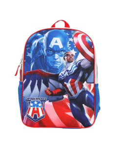 Mochila Juvenil Cosplay Capitán América Marvel 40.6x30.5cm