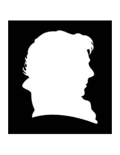 Calcomanía Silueta Sherlock LLI Vinilo Adhesivo 14x11 cm