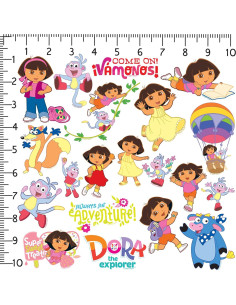Calcomanías Deluxe Dora La Exploradora 50ct Vinilo Troquelado 2