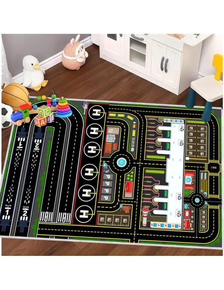 Alfombra de Juego para Niños YSYTLCL Aeropuerto 2.6x3.9ft