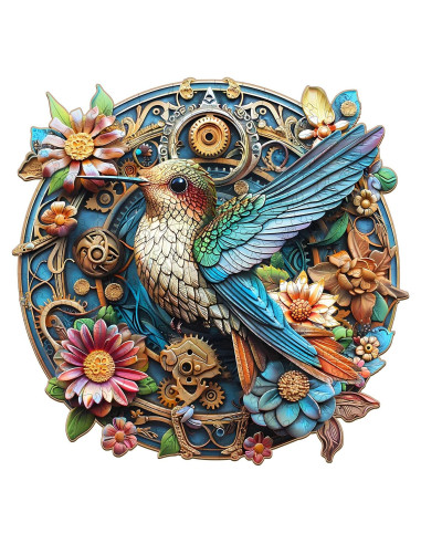 Rompecabezas de Madera Lovpippi Colibrí Elegante 200 Piezas 29x28cm