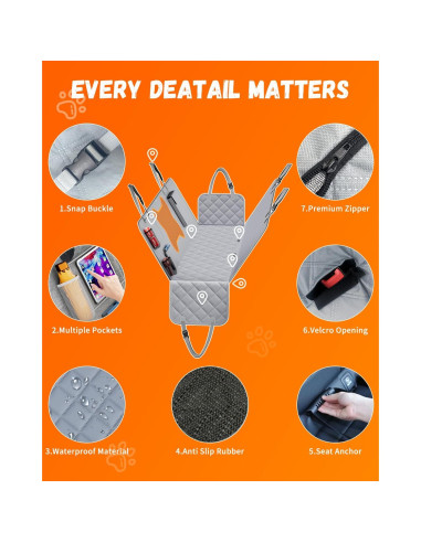 Funda de Asiento para Perro QINGTI - Hamaca a Prueba de Agua