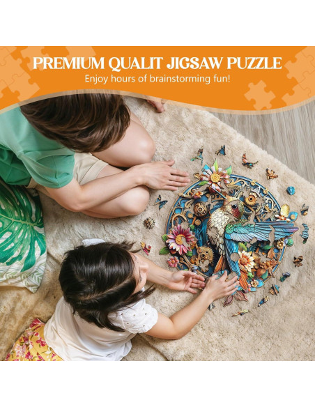 Rompecabezas de Madera Lovpippi Colibrí Elegante 200 Piezas 29x28cm