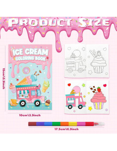 Set de 24 Libros para Colorear Cinrobiye con 24 Crayones 2