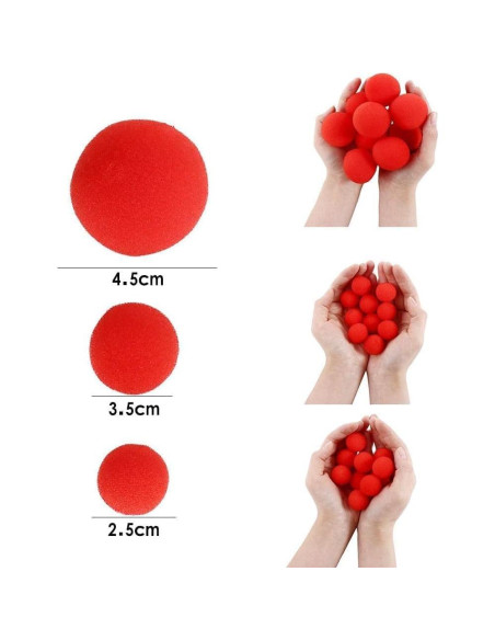 10 Bolas de Esponja Rojas para Magia y Comedia - Jinshining