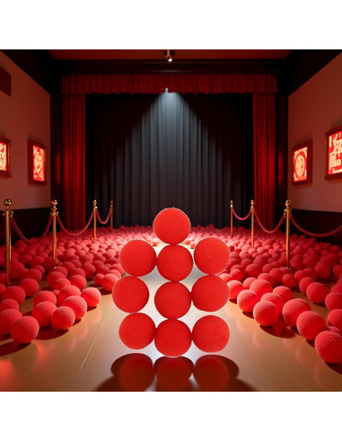 10 Bolas de Esponja Rojas para Magia y Comedia - Jinshining