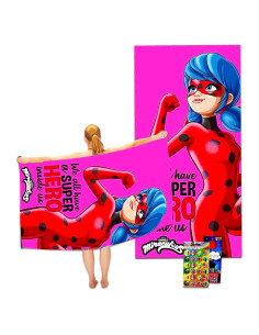 Juego de Toallas de Playa Miraculous Ladybug - Algodón 137x69cm