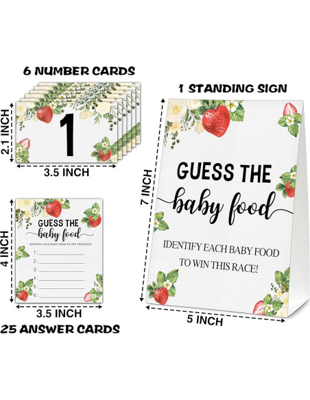 Juego de Adivina la Comida para Bebés TIOFUNO - Fresa