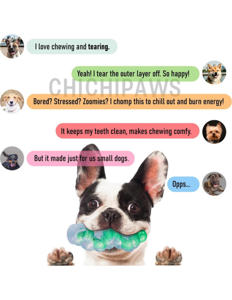 Juguete para Masticar Cachorros CHICHIPAWS 11cm Goma Nylon