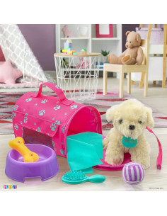 Juego de Muñeca de Peluche Play22 con Perro y Accesorios 9 PCS 2