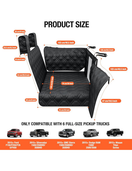 Extensor de Asiento Trasero para Perros Surfcabin 149x76 cm