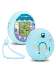 Funda de Silicona MGZNMTY para Tamagotchi Pix con Correa Azul