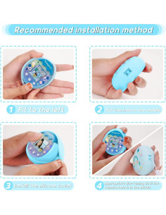 Funda de Silicona MGZNMTY para Tamagotchi Pix con Correa Azul 2
