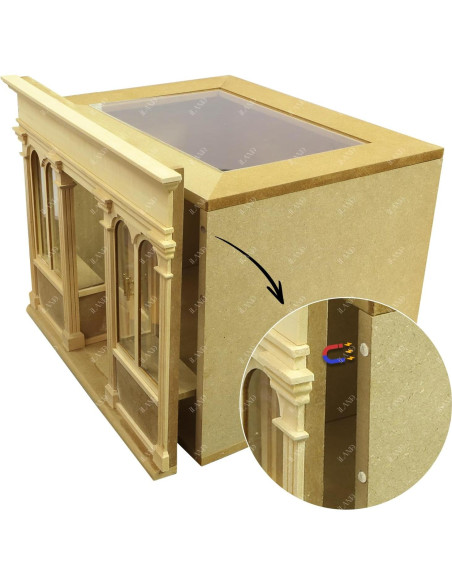 Casa de Muñecas de Madera iLAND 1:12 para Manualidades