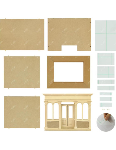 Casa de Muñecas de Madera iLAND 1:12 para Manualidades