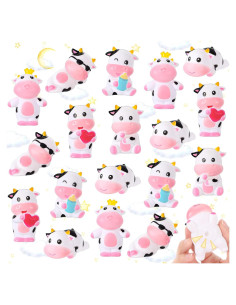 Juguetes de Baño 24 Pcs Vacas de Goma Jenaai 7 cm Flotantes