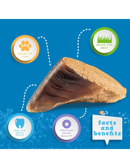 Pezuñas de Vaca Rellenas Jack&Pup 5 Paquete Sabor Bully Stick