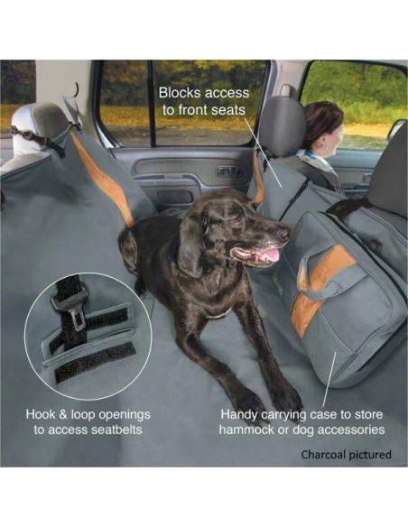 Hamaca para Perros Kurgo Wander 139x142 cm Negra Resistente