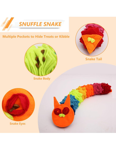 Juguete de rompecabezas para perros Ablechien Serpiente 66cm