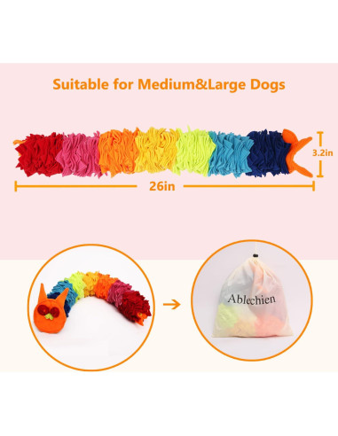 Juguete de rompecabezas para perros Ablechien Serpiente 66cm