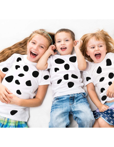 6 Hojas de Fieltro Adhesivo Negro Tatuo para Disfraz de Dálmata