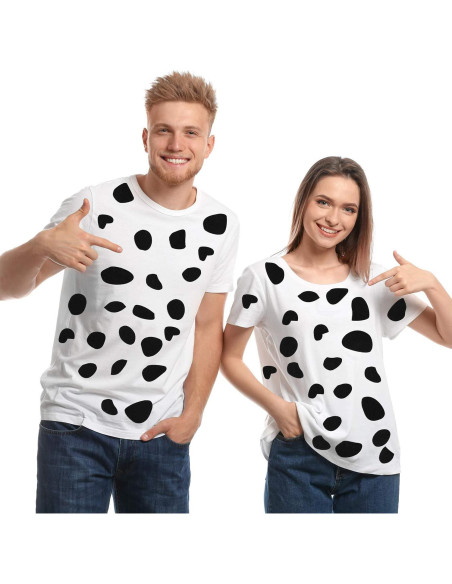 6 Hojas de Fieltro Adhesivo Negro Tatuo para Disfraz de Dálmata