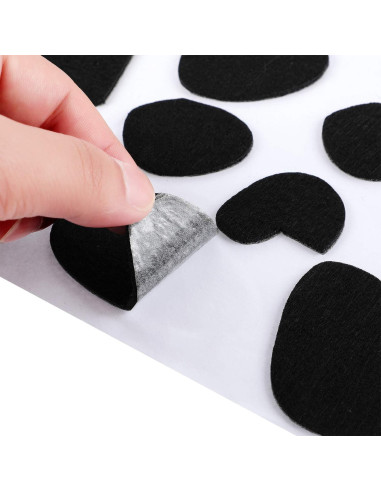 6 Hojas de Fieltro Adhesivo Negro Tatuo para Disfraz de Dálmata