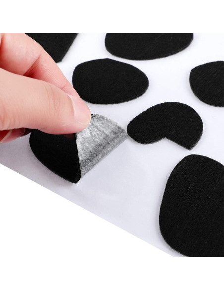 6 Hojas de Fieltro Adhesivo Negro Tatuo para Disfraz de Dálmata