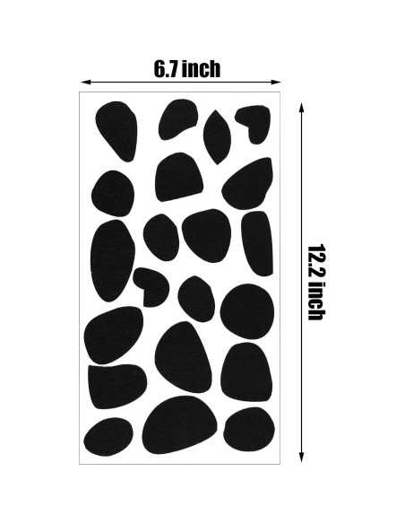 6 Hojas de Fieltro Adhesivo Negro Tatuo para Disfraz de Dálmata