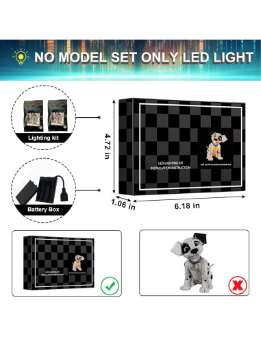 Kit de Luz LED Mililier para Lego 43269 Casa del Cerdito