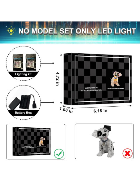 Kit de Luz LED Mililier para Lego 43269 Casa del Cerdito