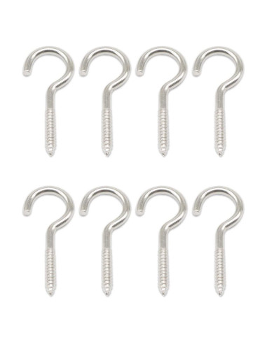 100 Ganchos Oculares Tornillo Acero Inoxidable 304 M3 4.1 cm