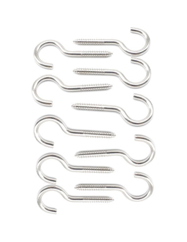 100 Ganchos Oculares Tornillo Acero Inoxidable 304 M3 4.1 cm