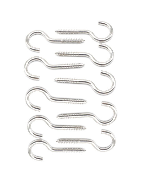 100 Ganchos Oculares Tornillo Acero Inoxidable 304 M3 4.1 cm